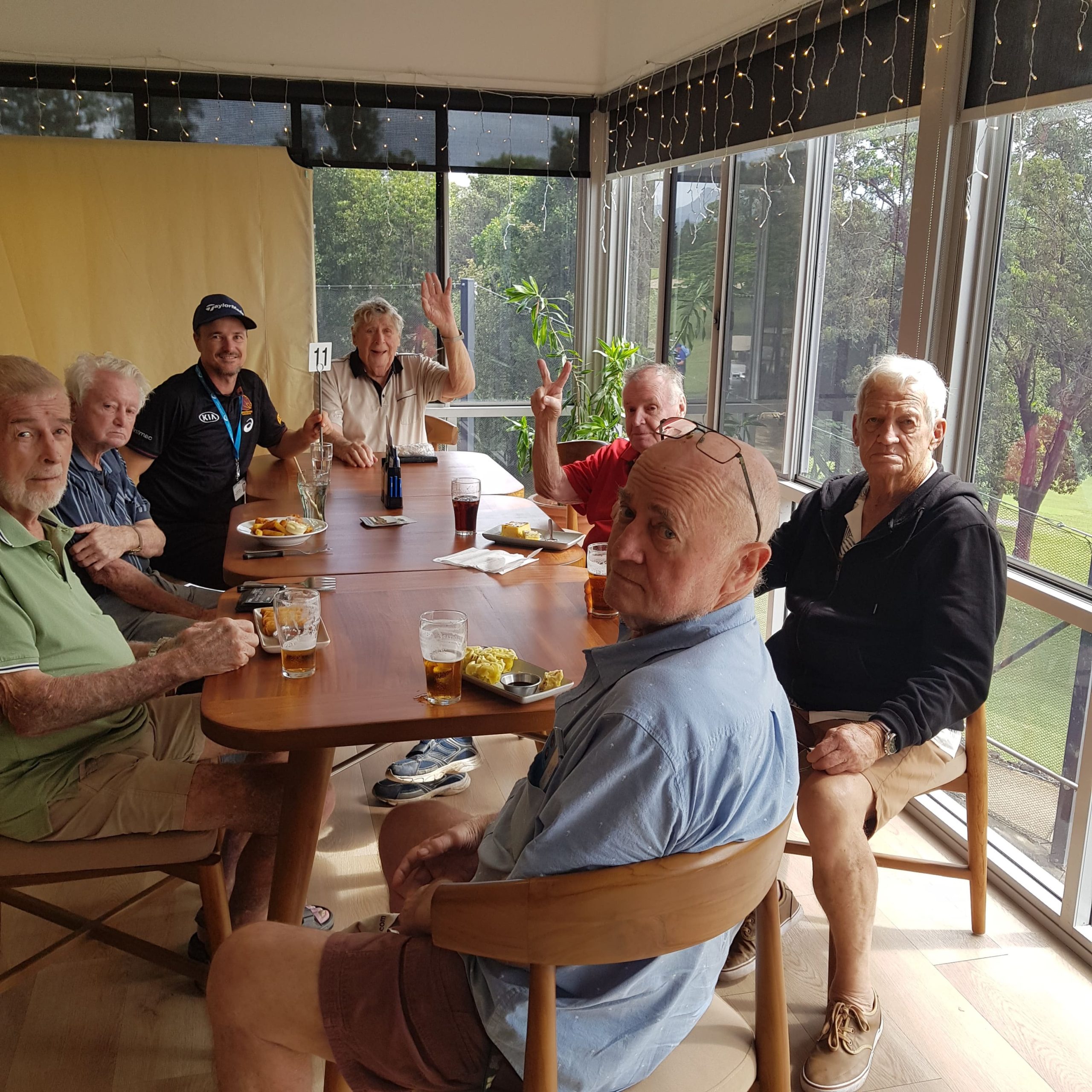 Male group lunch
